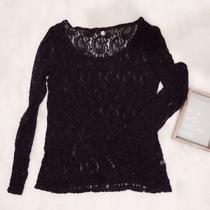 Long Sleeve Paisley Lace Top